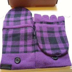 Coach purple gloves mittens